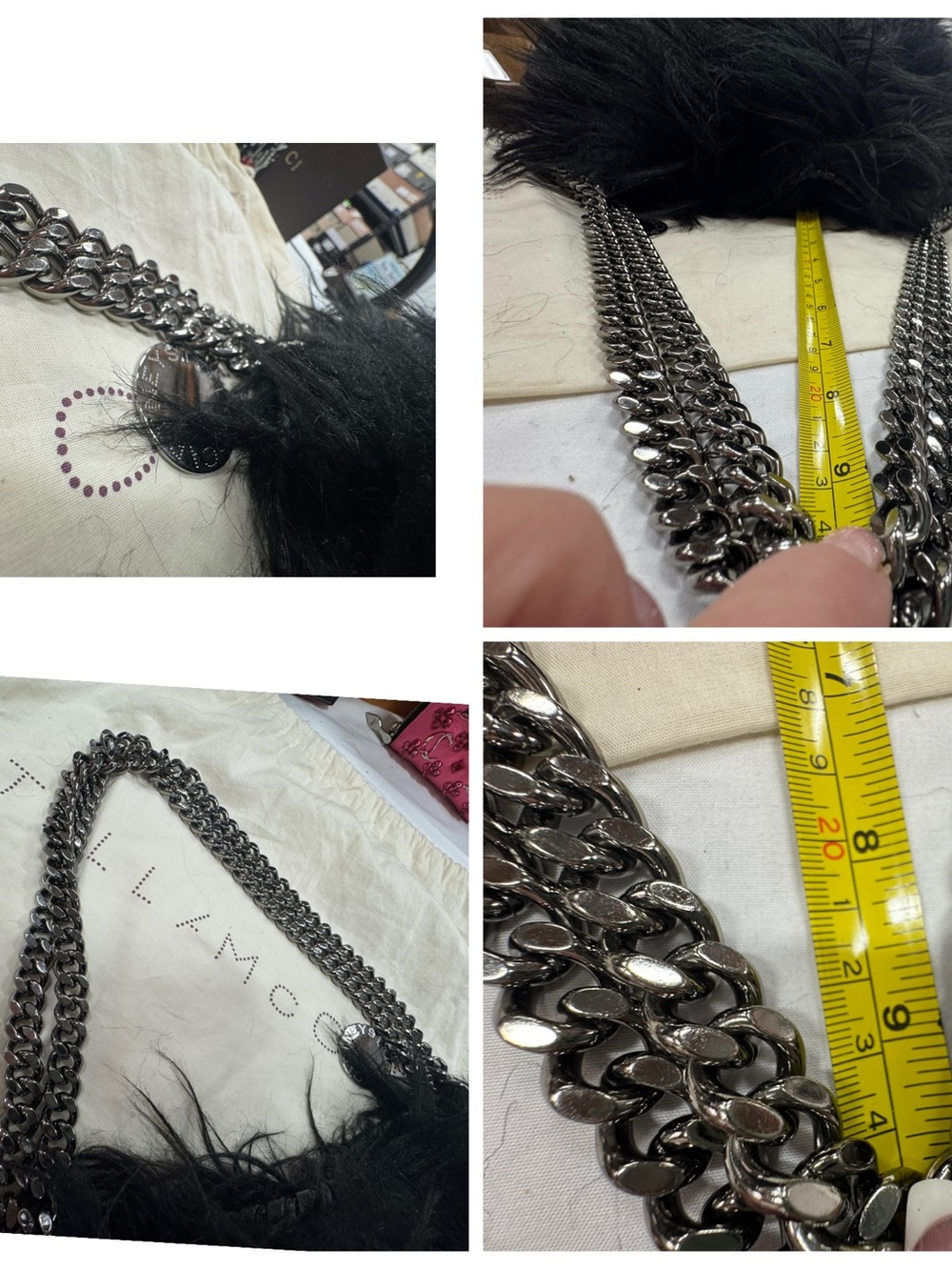Stella McCartney Falabella faux fur bag with original dust bag EUC - Picture 8 of 11